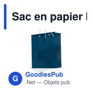 Sac en papier kraft personnalisable format moyen 24 x 30 cm avec logo - Moyen - Miniature 3