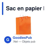 Sac en papier kraft personnalisable format moyen 24 x 30 cm avec logo - Moyen - Miniature 4