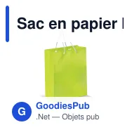 Sac en papier kraft personnalisable format moyen 24 x 30 cm avec logo - Moyen - Miniature 5