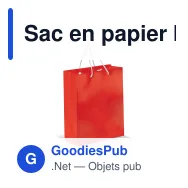 Sac en papier kraft personnalisable format moyen 24 x 30 cm avec logo - Moyen - Miniature 6