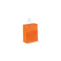Variante Orange - Sac en papier kraft personnalisable format moyen 24 x 30 cm avec logo - Moyen