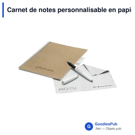Carnet de notes personnalisable en papier de pierre avec logo - MOYU