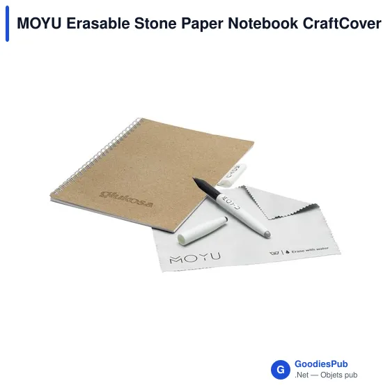 Carnet de notes personnalisable en papier de pierre avec logo - MOYU - Image 1