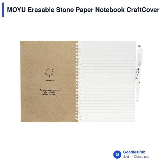 Carnet de notes personnalisable en papier de pierre avec logo - MOYU - Image 2