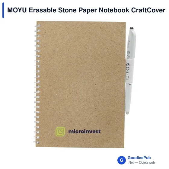 Carnet de notes personnalisable en papier de pierre avec logo - MOYU - Image 7