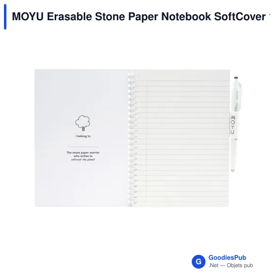 Carnet de notes personnalisable MOYU en papier de pierre avec logo - Image 3