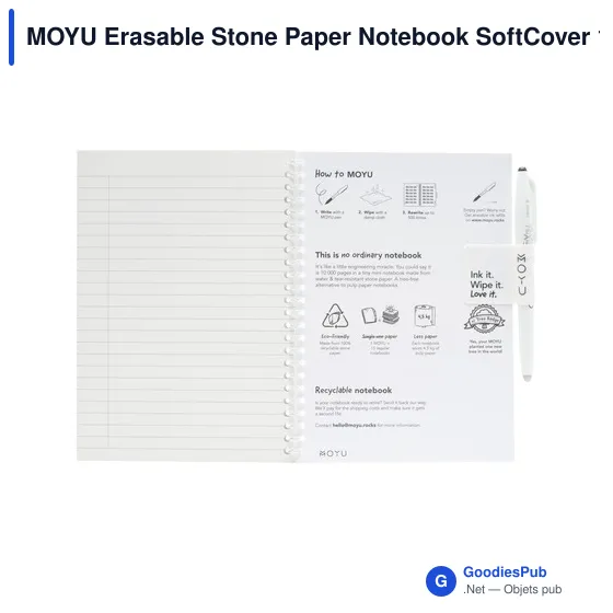 Carnet de notes personnalisable MOYU en papier de pierre avec logo - Image 5
