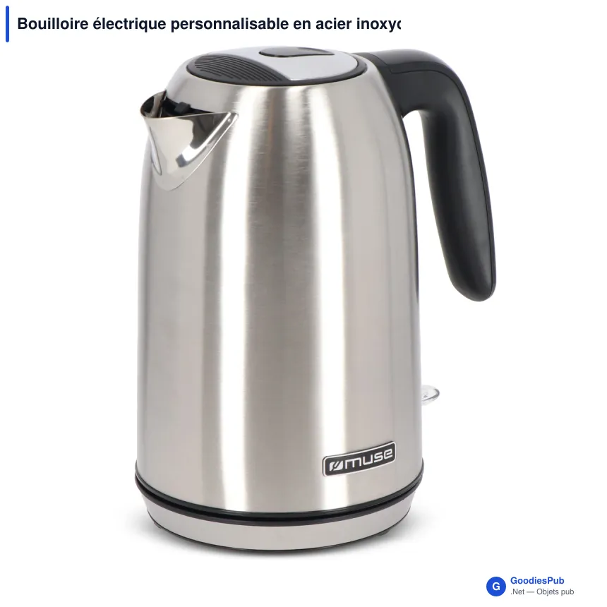 Bouilloire électrique personnalisable en acier inoxydable avec logo - Muse MS-015 - Image 2
