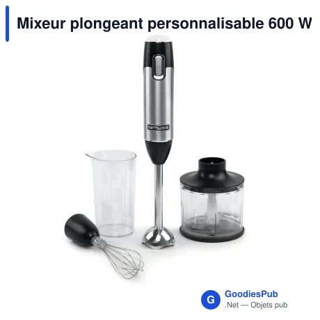 Mixeur plongeant personnalisable 600 W en acier inoxydable avec logo - Muse MS-05