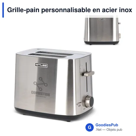 Grille-pain personnalisable en acier inoxydable avec logo - Muse MS-115