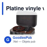 Platine vinyle vintage personnalisable avec sortie Bluetooth et logo - Muse MT-207 - Miniature 3