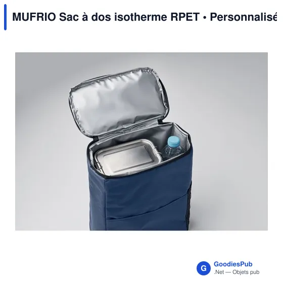 Sac à dos isotherme personnalisable avec logo - MUFRIO - Image 8