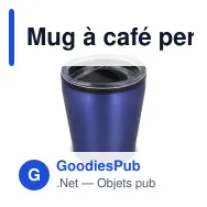 Mug à café personnalisable en inox et plastique avec logo - 180 ml - Miniature 3