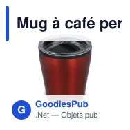Mug à café personnalisable en inox et plastique avec logo - 180 ml - Miniature 4