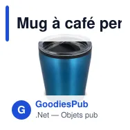 Mug à café personnalisable en inox et plastique avec logo - 180 ml - Miniature 6