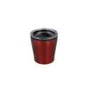 Variante Rouge foncé - Mug à café personnalisable en inox et plastique avec logo - 180 ml
