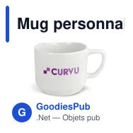Mug personnalisable en porcelaine 250 ml avec logo - Bern - Miniature 1