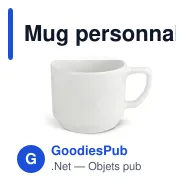 Mug personnalisable en porcelaine 250 ml avec logo - Bern - Miniature 2