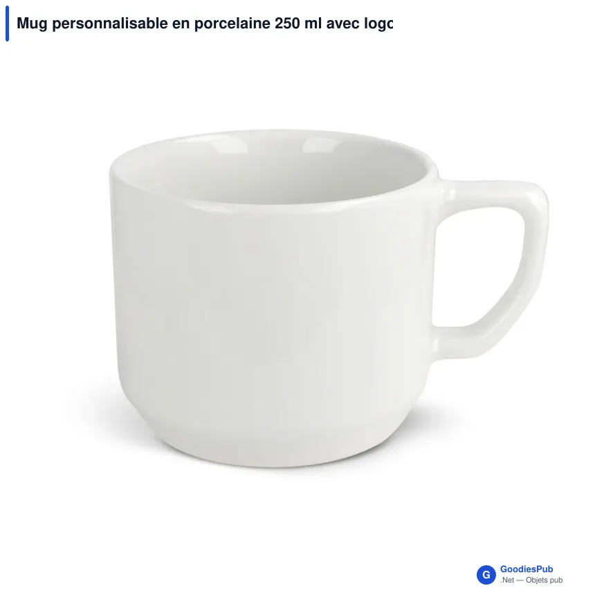 Mug personnalisable en porcelaine 250 ml avec logo - Bern - Image 2