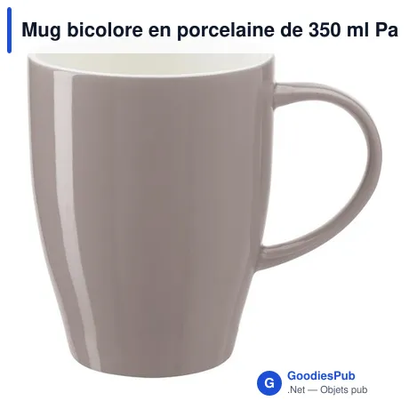 Mug bicolore en porcelaine de 350 ml Paula
