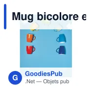 Mug bicolore en porcelaine de 350 ml Paula - Miniature 11