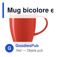 Mug bicolore en porcelaine de 350 ml Paula - Miniature 12