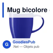Mug bicolore en porcelaine de 350 ml Paula - Miniature 7