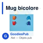 Mug bicolore en porcelaine de 350 ml Paula - Miniature 8