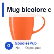Mug bicolore en porcelaine de 350 ml Paula - Miniature 9