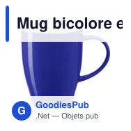 Mug bicolore en porcelaine de 350 ml Paula - Miniature 10