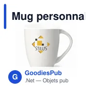 Mug personnalisable en porcelaine 270 ml avec logo - Chypre - Miniature 1