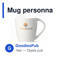 Mug personnalisable en porcelaine blanche 270 ml avec logo - Cyprus - Miniature 1