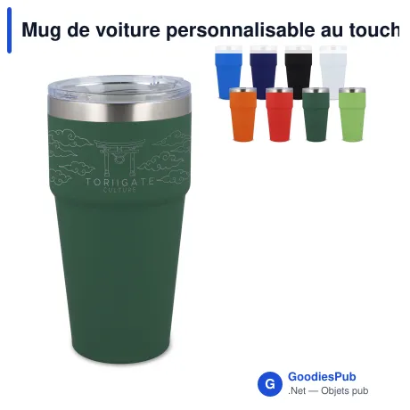 Mug de voiture personnalisable au toucher doux 500 ml avec logo - T-ceramic