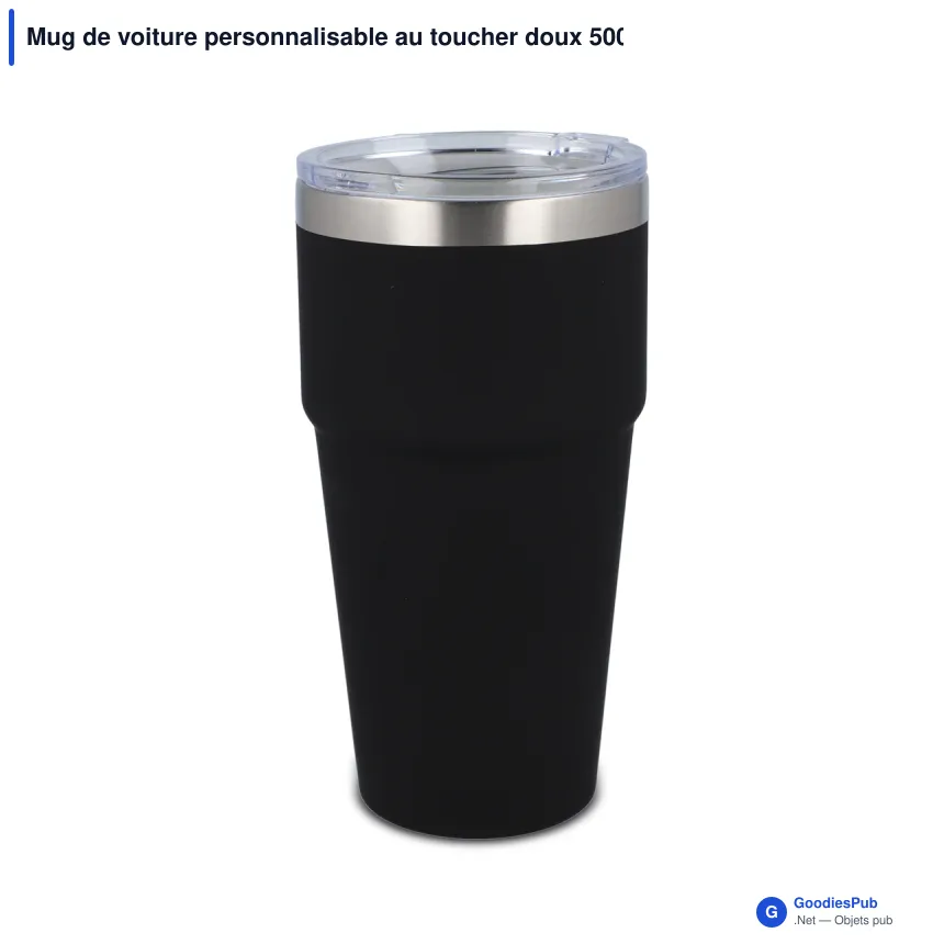 Mug de voiture personnalisable au toucher doux 500 ml avec logo - T-ceramic - Image 2