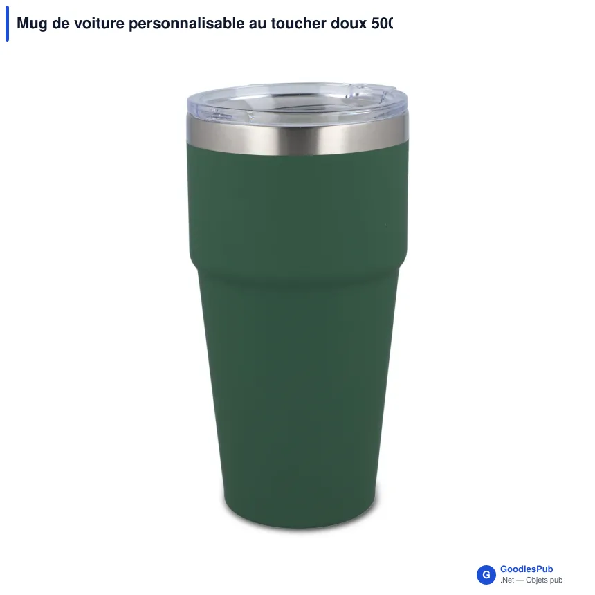 Mug de voiture personnalisable au toucher doux 500 ml avec logo - T-ceramic - Image 3