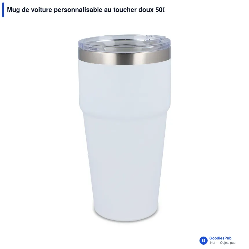 Mug de voiture personnalisable au toucher doux 500 ml avec logo - T-ceramic - Image 4