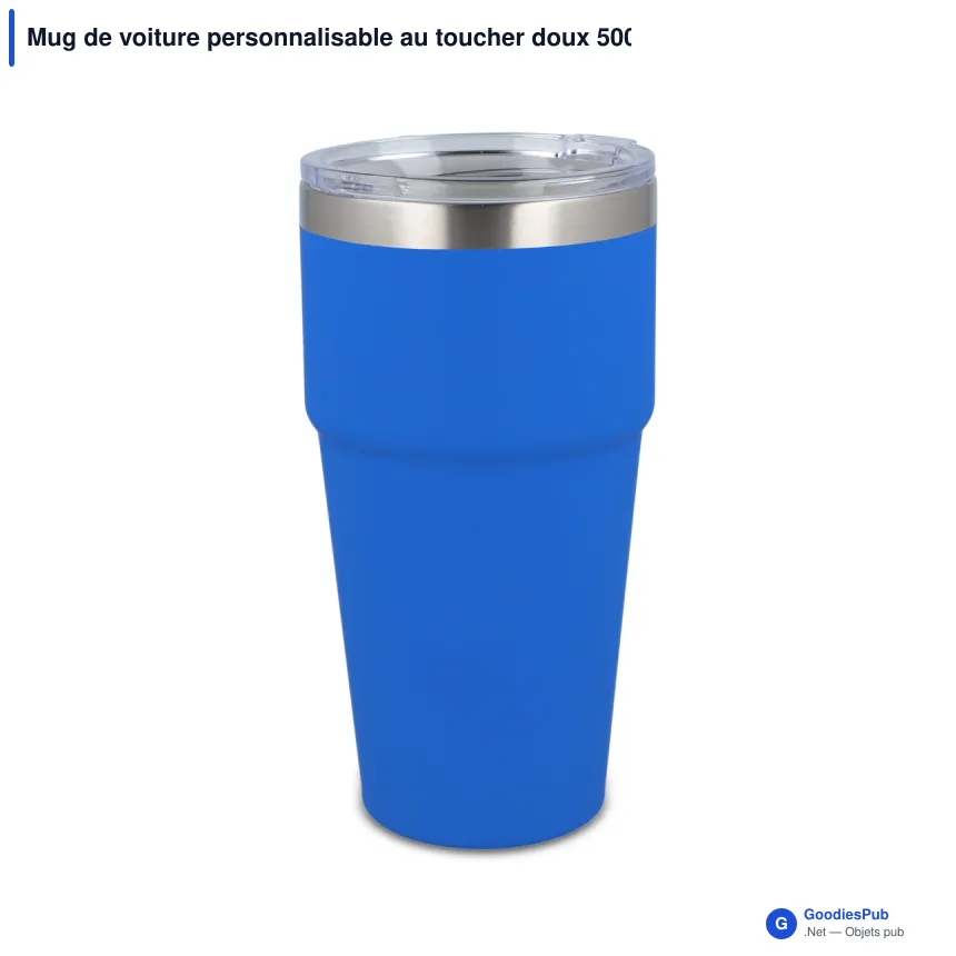 Mug de voiture personnalisable au toucher doux 500 ml avec logo - T-ceramic - Image 5