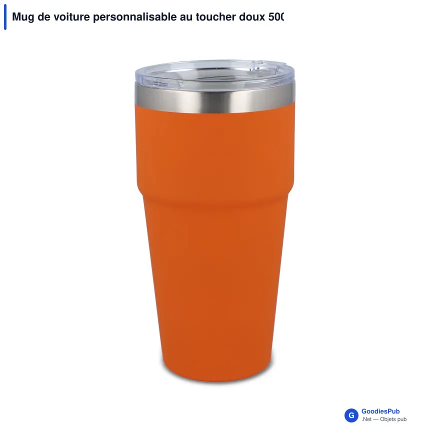 Mug de voiture personnalisable au toucher doux 500 ml avec logo - T-ceramic - Image 9