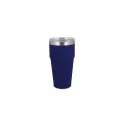 Variante Bleu foncé - Mug de voiture personnalisable au toucher doux 500 ml avec logo - T-ceramic