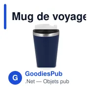 Mug de voyage pour café personnalisable en inox avec logo - 350 ml - Miniature 2