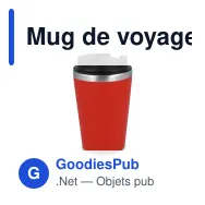 Mug de voyage pour café personnalisable en inox avec logo - 350 ml - Miniature 3
