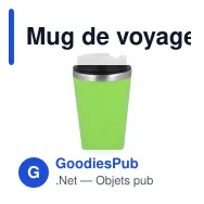 Mug de voyage pour café personnalisable en inox avec logo - 350 ml - Miniature 4