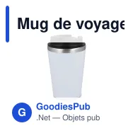 Mug de voyage pour café personnalisable en inox avec logo - 350 ml - Miniature 5