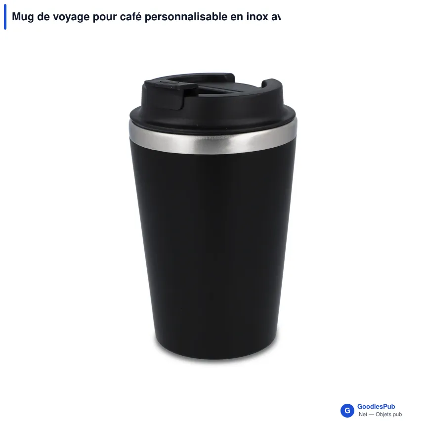 Mug de voyage pour café personnalisable en inox avec logo - 350 ml - Image 10