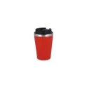 Variante Rouge - Mug de voyage pour café personnalisable en inox avec logo - 350 ml