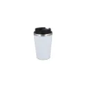 Variante Blanc - Mug de voyage pour café personnalisable en inox avec logo - 350 ml