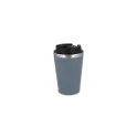 Variante Gris - Mug de voyage pour café personnalisable en inox avec logo - 350 ml
