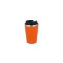 Variante Orange - Mug de voyage pour café personnalisable en inox avec logo - 350 ml