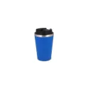 Variante Bleu - Mug de voyage pour café personnalisable en inox avec logo - 350 ml
