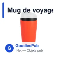 Mug de voyage personnalisable 240 ml à finition caoutchoutée avec logo - Sagaform Loke - Miniature 2